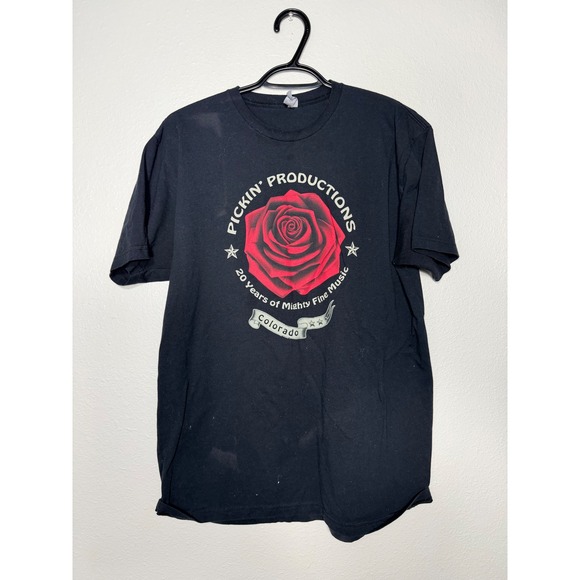 Next Level Apparel Other - Pickin Productions 20 Years Mighty Fine Music Colorado Rose Band T-Shirt Large